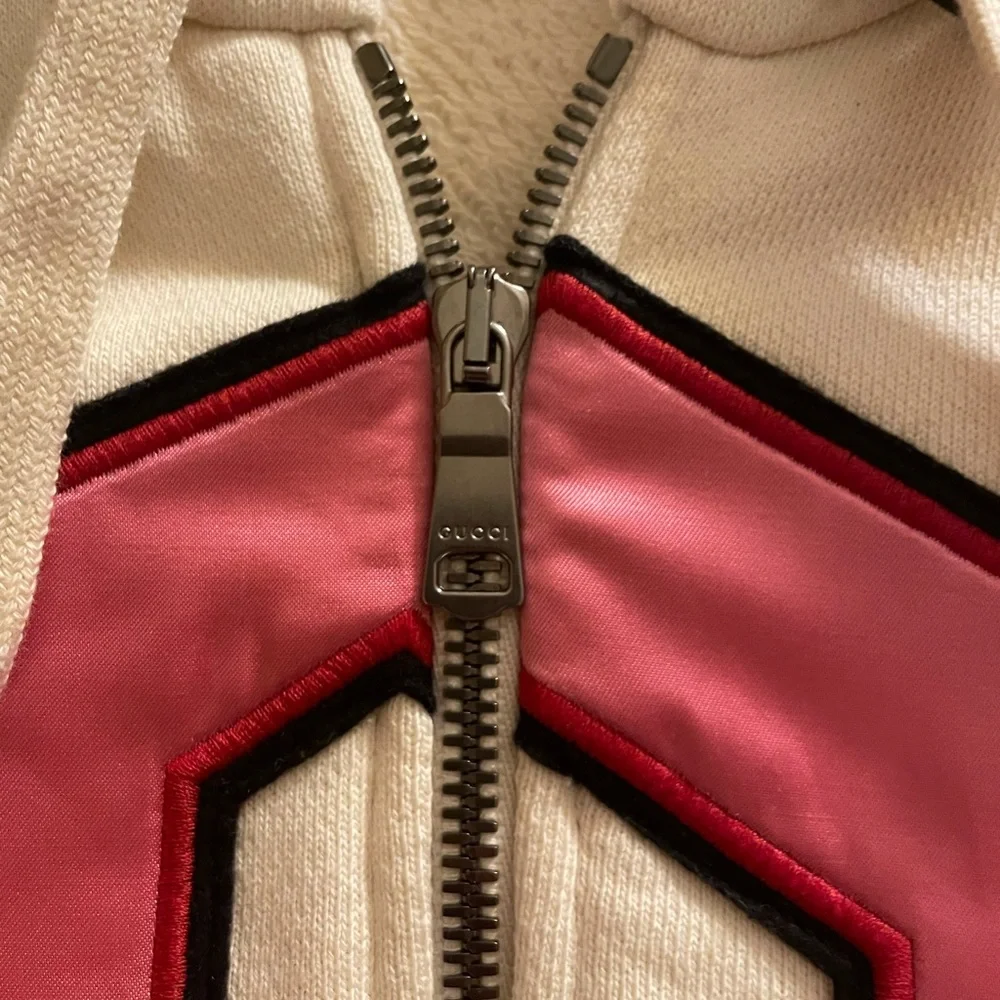 Gucci Multi Color Hooded Sweatshirt With Gucci  Embroidery Sz S - Picture 7 of 11